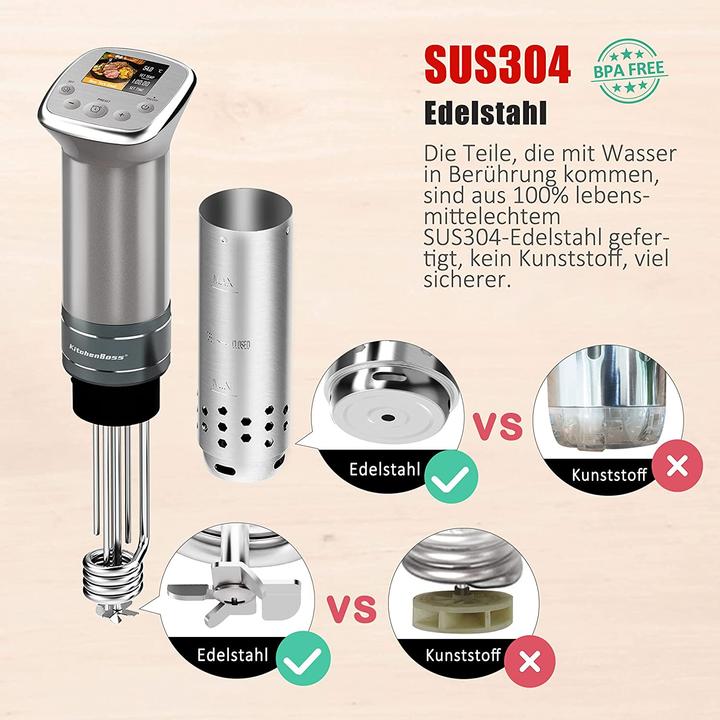 Actual product image KitchenBoss Sous-Vide Stick G321 Silver