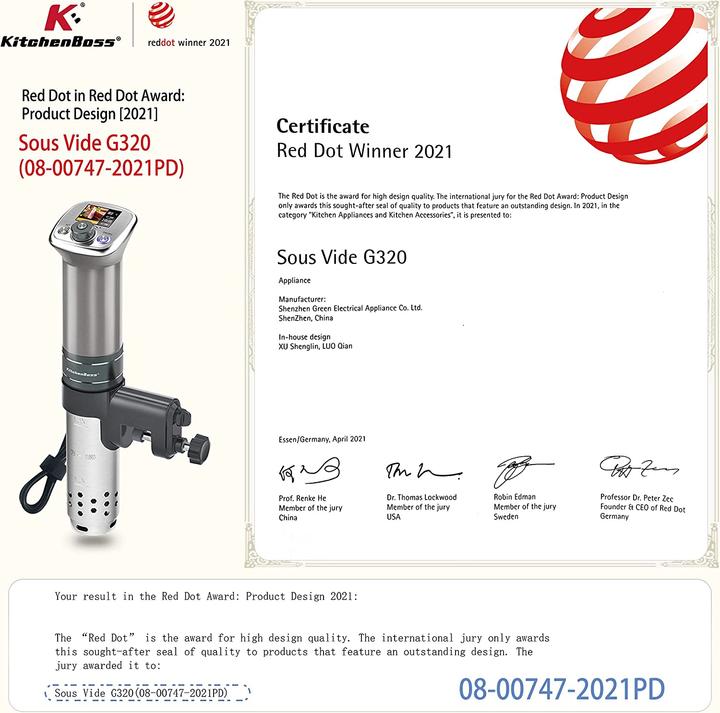 Produktbild KitchenBoss G320/Silber mit 5 Stk Vakuumierbeutel