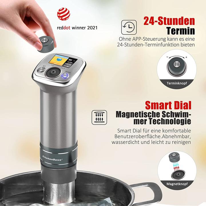 Produktbild KitchenBoss G320/Silber mit 5 Stk Vakuumierbeutel