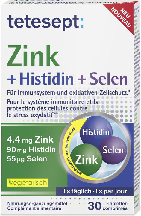 Tetesept Zink+Histidin (30 Stück, Tabletten, 60 g)