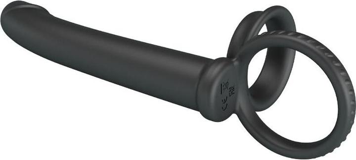 Actual product image Pretty Love Dillion Double Penetration Double Cock Ring Black