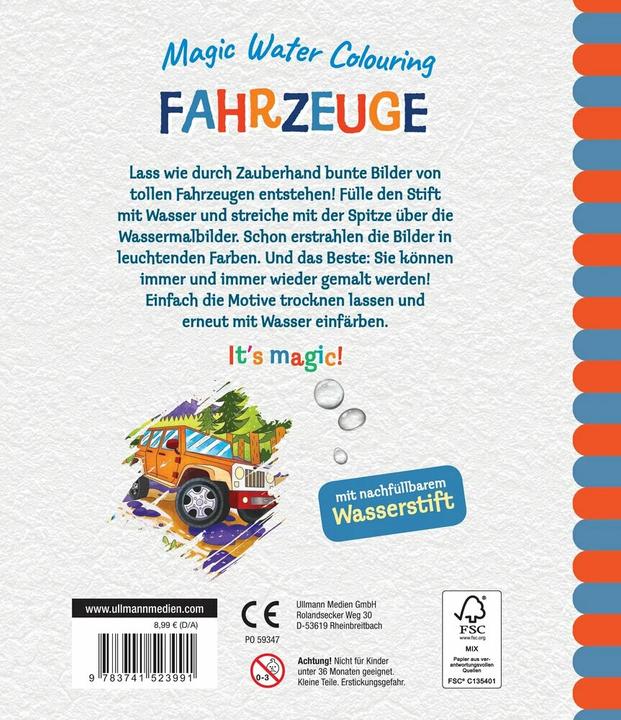 Actual product image Magic Water Colouring - Vehicles