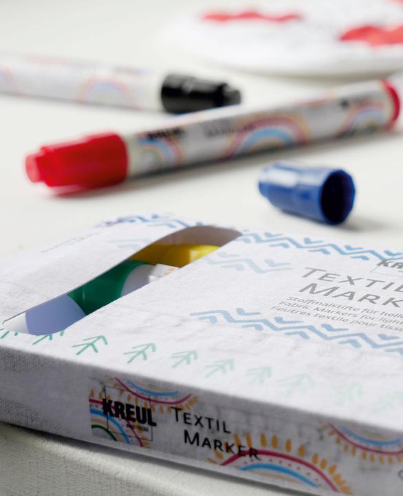 Actual product image Kreul Texi Mäx, set of 5 (Red, Green, Black, Yellow, Blue, 4 mm, 5 x)