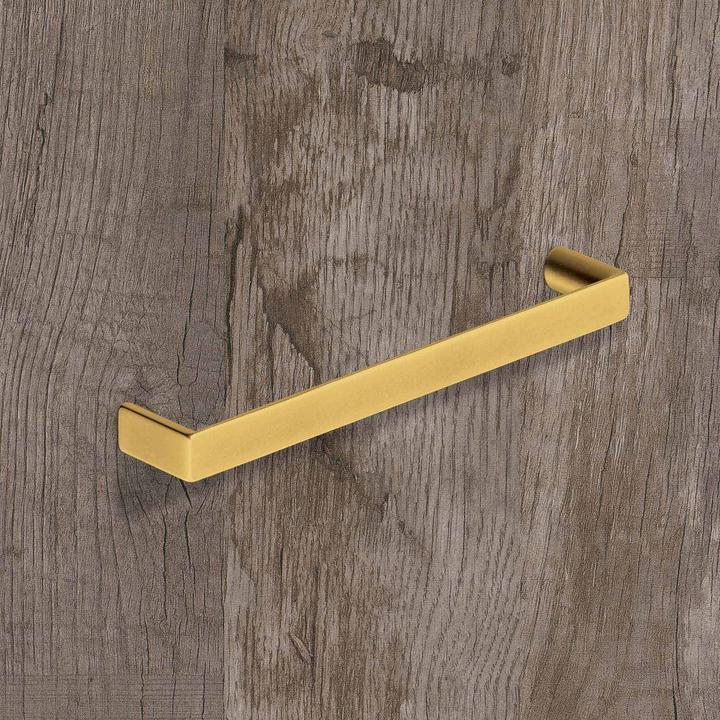 Actual product image Hettich Griff Baldone Gold Optik matt gebürstet 96 mm