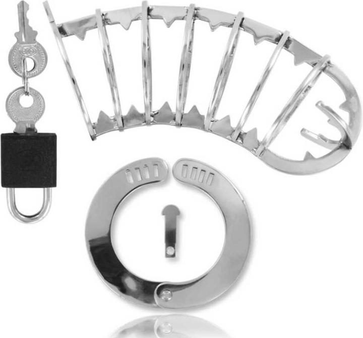 Immagine prodotto Metal Hard Gabbia Di Castità Con Punte Di Metallo 14 cm