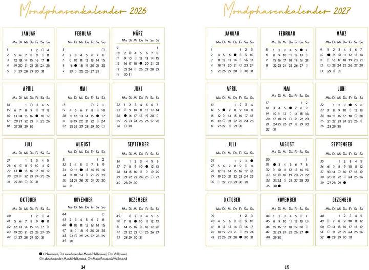 Nährwerte und Zutaten Mein Mondphasen-Journal (Deutsch, 2023)
