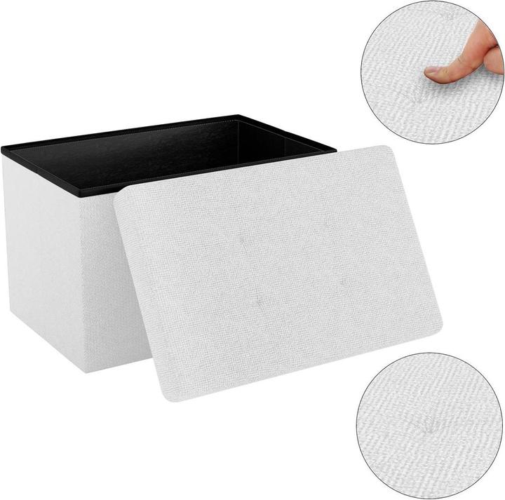 Actual product image Intirilife Bench 49x30x30 cm SNOW WHITE (30.49 cm)