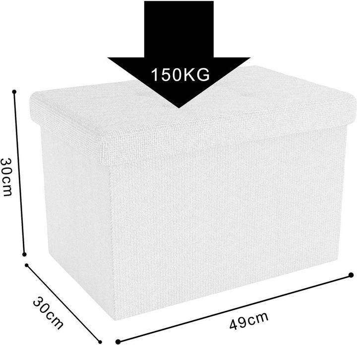 Actual product image Intirilife Bench 49x30x30 cm SNOW WHITE (30.49 cm)
