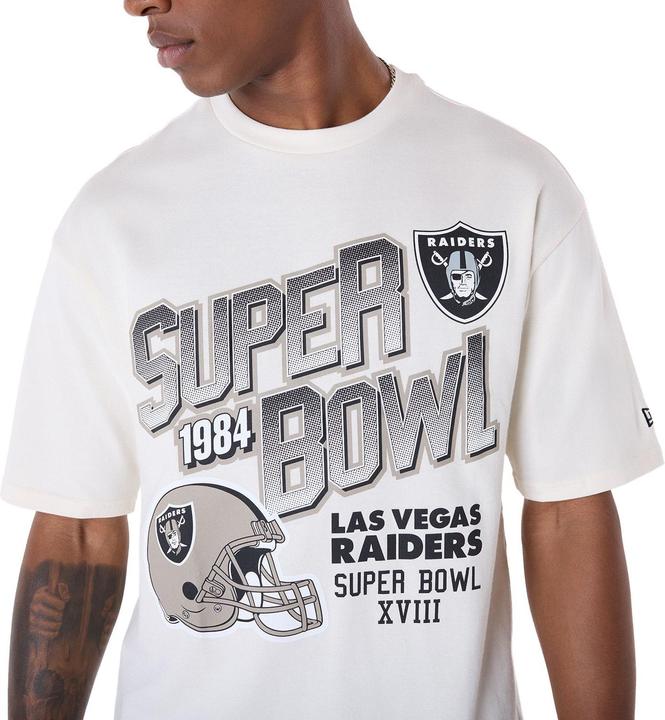 Actual product image New Era NFL Shirt - HELMET Las Vegas Raiders offwhite - S (S)