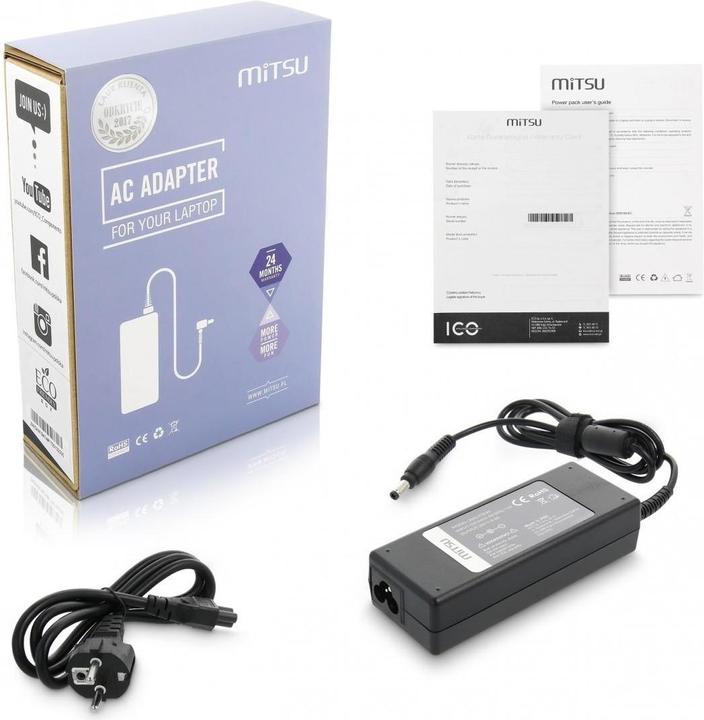 Mitsu notebook charger 20v 4.5a 5.5x2.5 - fujitsu gateway lenovo (90 W)