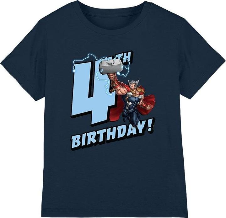 Actual product image Thor Childrens/Kids 4th Birthday T-Shirt (140)