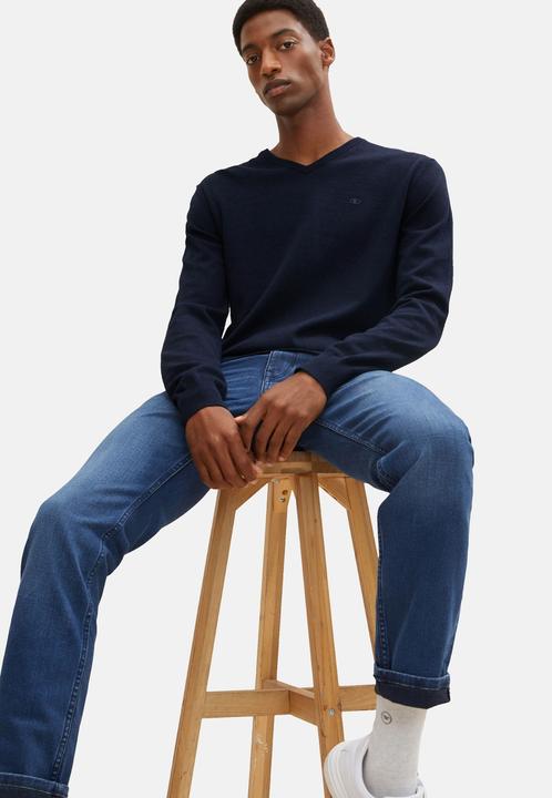 Image du produit Tom Tailor Pull en maille Basic Pull à col en V (3XL)
