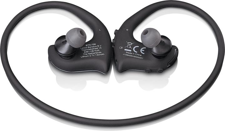Actual product image Lenco In Ear Stereo Headset BTX 750BK Waterproof Bluetooth® (9 h, Cable)