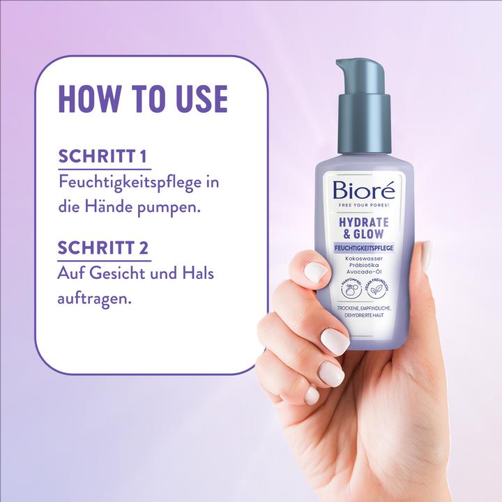 Produktbild Bioré Hydrate & Glow Feuchtigkeitspflege (100 ml, Tagescreme)