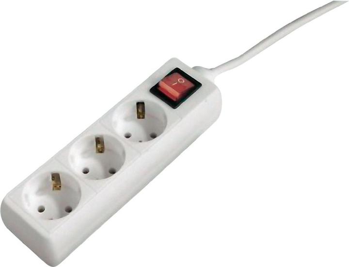 Actual product image Hama socket strip (3 x, CEE 7/3, 3 m)