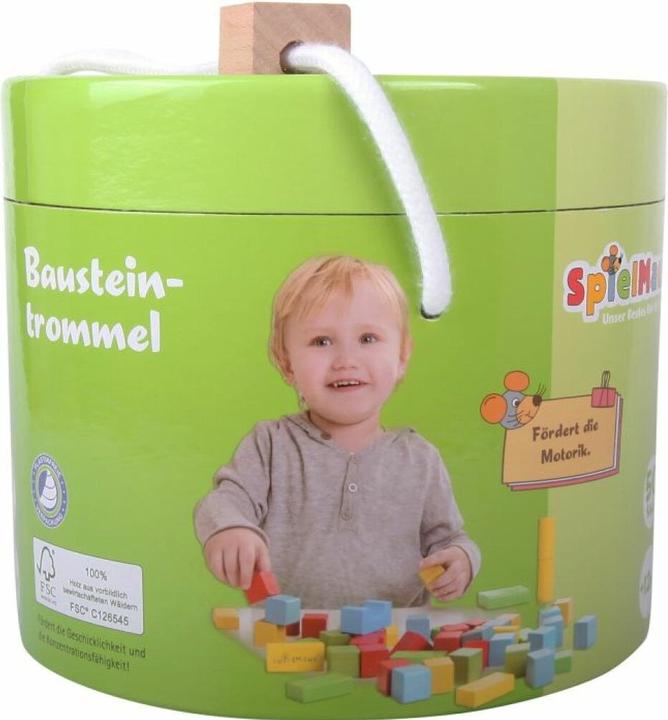 Actual product image Beeboo Wooden building block drum