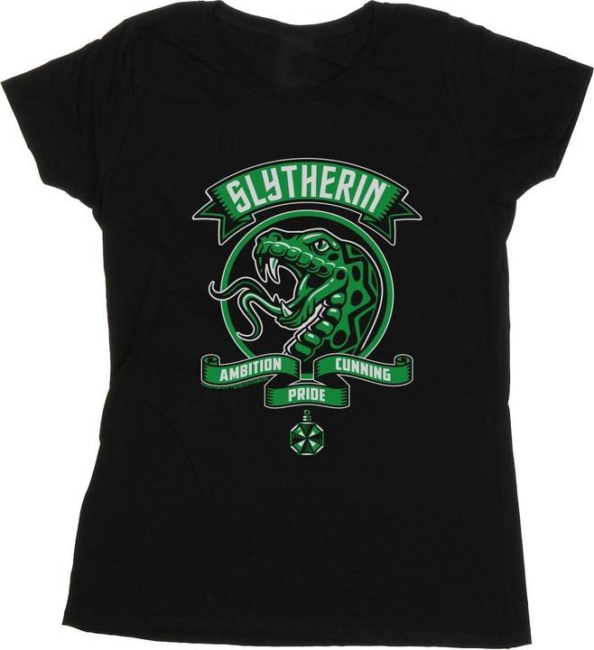 Actual product image Womens/Ladies Slytherin Toon Crest Cotton T-Shirt (L)