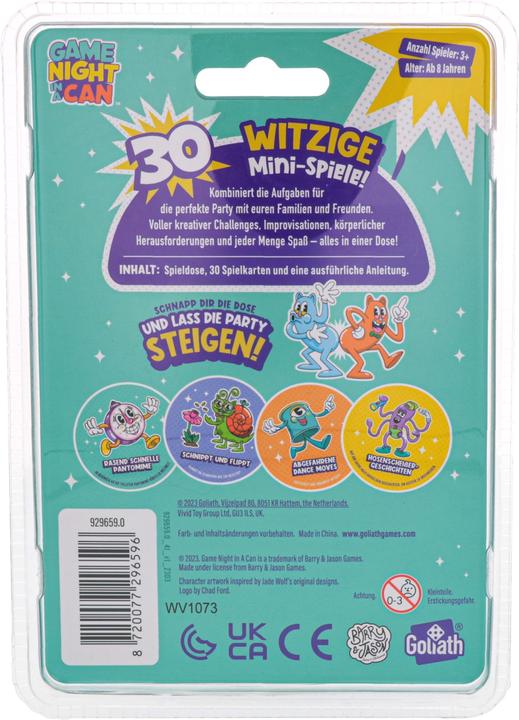 Productafbeelding Goliath Toys Goliath gezelschapsspel Spelavond in een blikje (Duits)