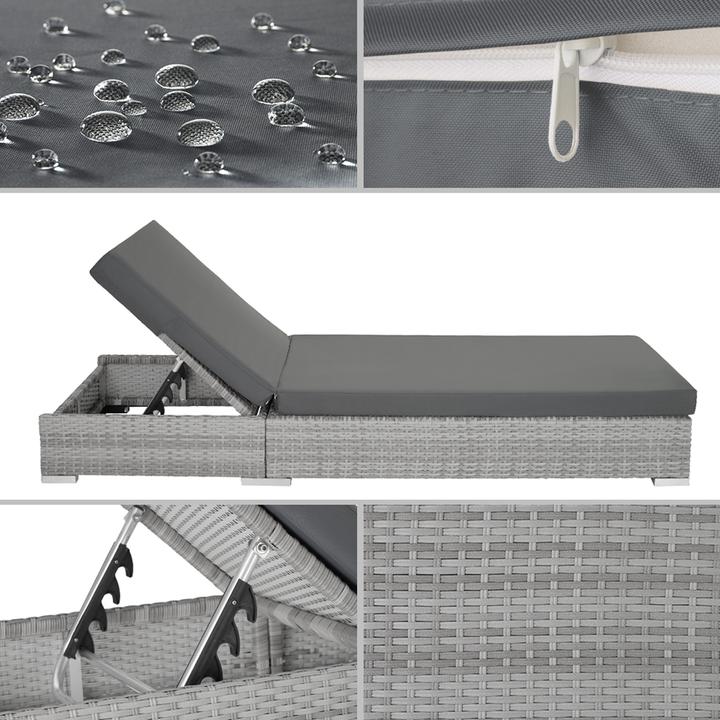 Image du produit tectake Bains de soleil (184 cm)