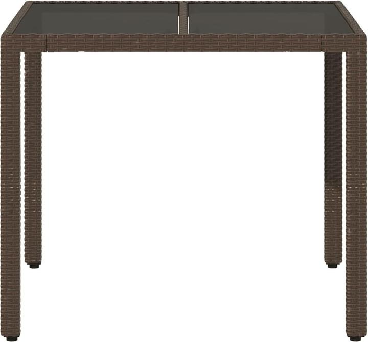 Produktbild VidaXL Gartentisch mit Glasplatte (90 cm)