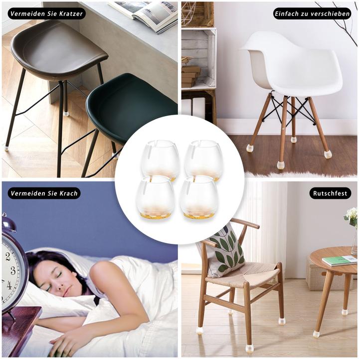 Actual product image Intirilife Chair base caps (Plug-in gliders, 40 Piece)