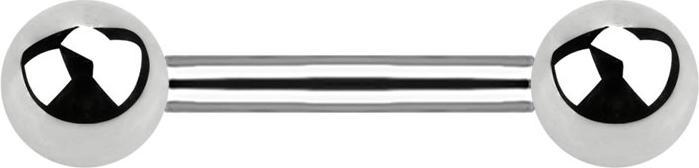 Produktbild Star Piercing Barbell silber mit zwei Kugeln (Chirurgenstahl 316L, ohne Messing)