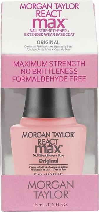 Produktbild Morgan Taylor REACT MAX ORIGINAL nail strengthener + base 15 ml (Körperlotion, 15 ml)