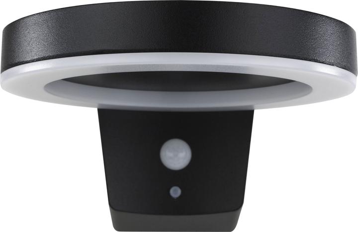 REV LED Solar Wall Light Round black (270 lm, IP44)