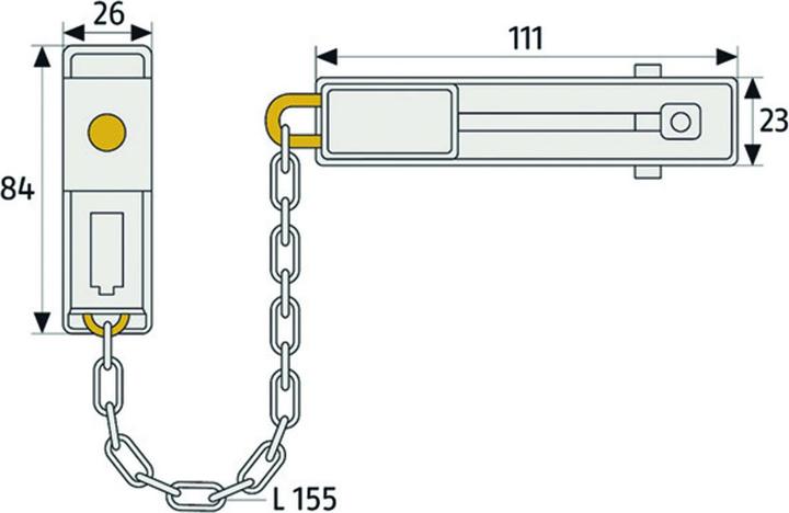 Produktbild Abus Türsperrkette SK78 W