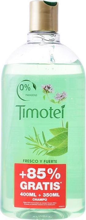 Timotei FRESCO Y FUERTE champú hierbas alpinas 750 ml (750 ml, Flüssiges Shampoo)