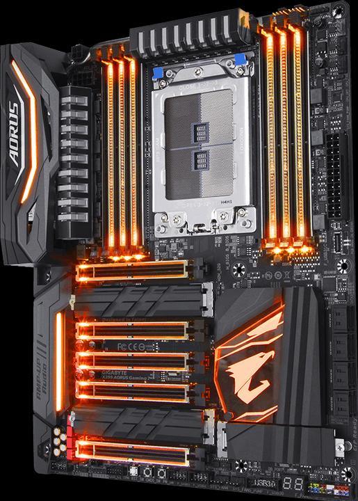 Actual product image Gigabyte AORUS X399 Gaming 7 (TR4, AMD X399, ATX)