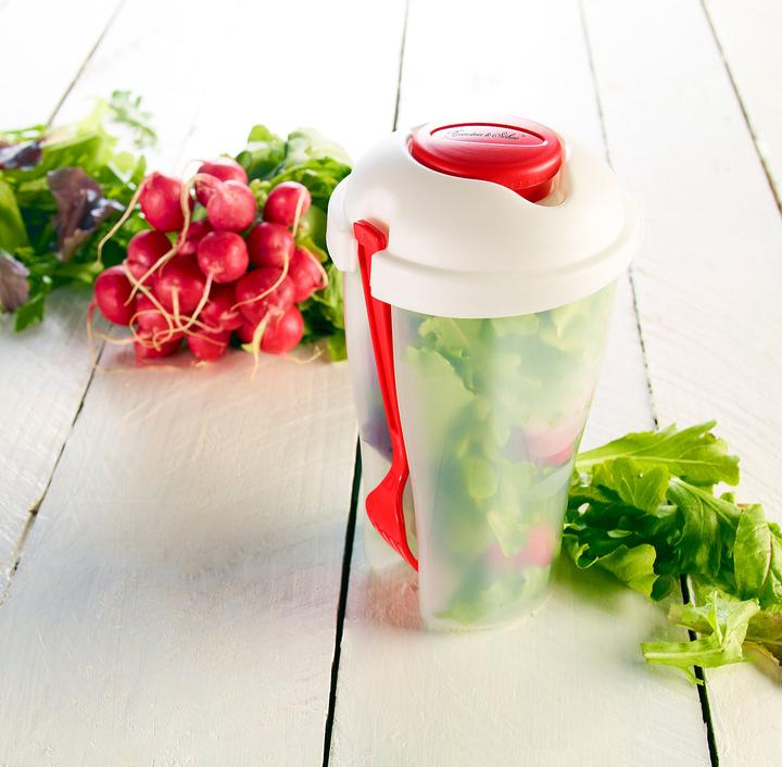 Produktbild Rosenstein & Söhne Salat-to-go-Becher mit Dressingbehälter & Gabel