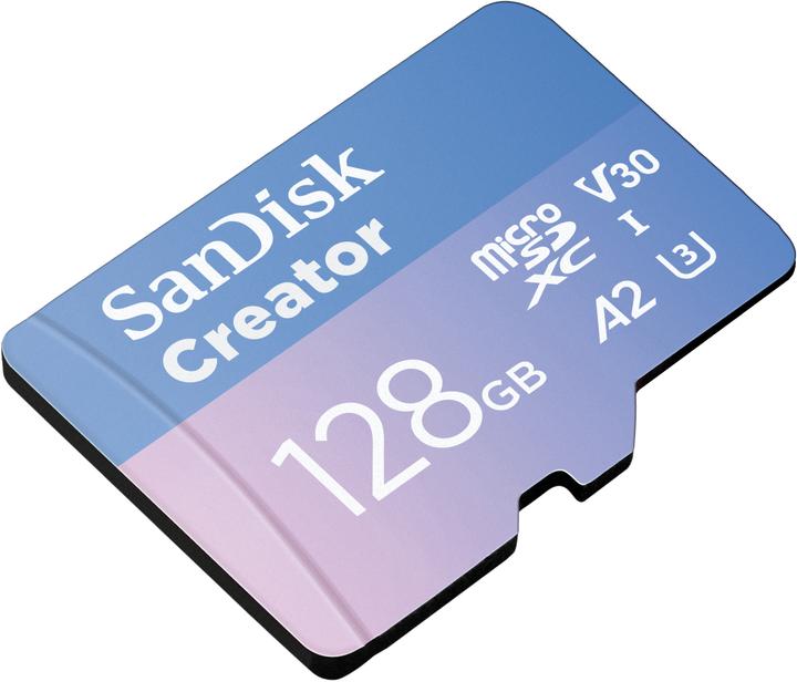 Produktbild SanDisk Creator UHS-I V30 (128 GB, microSDXC, U3, UHS-I)