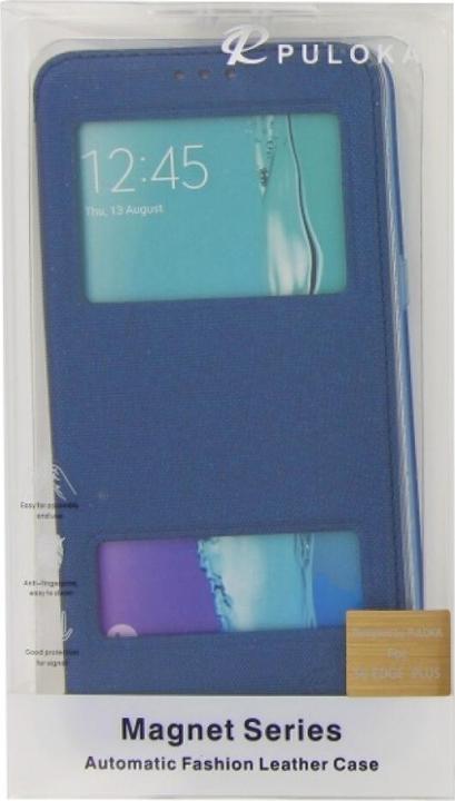 Actual product image Puloka Flip Case Samsung Galaxy S6 Edge Plus - Blue (Samsung Galaxy S6 Edge+)