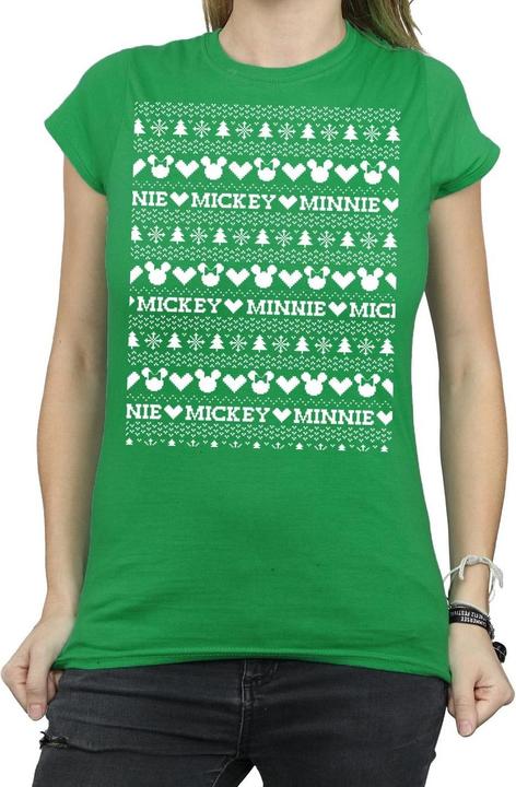 Immagine prodotto Disney Mickey And Minnie Christmas Fair Isle Maglietta Donna (L)