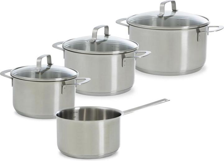 Actual product image BK Bistro breakdown set - 4-piece - Inductie (Pan set + pot set, Stainless steel)