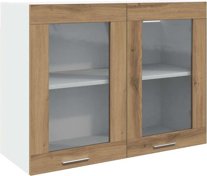 Image du produit VidaXL Hängeglasschrank Artisan-Eiche 80x31x60 cm Holzwerkstoff Küchenschrank (80 x 31 x 60 cm)