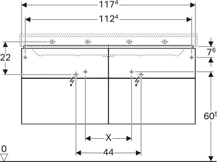 Produktbild Geberit 500.518.00.1 (117.5 x 46.5 x 53 cm)