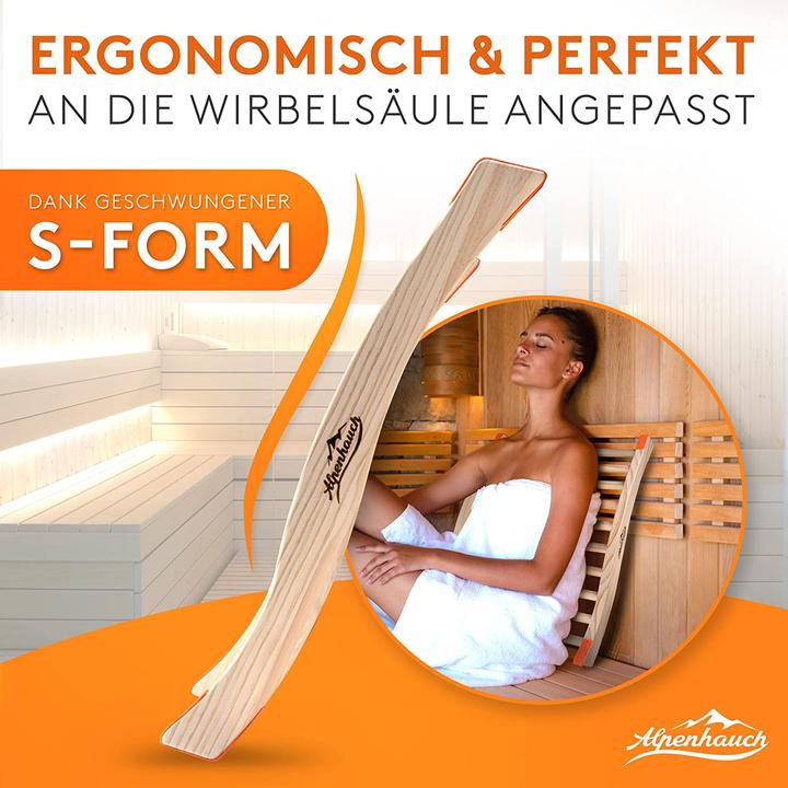 Immagine prodotto Alpenhauch Schienale per sauna in legno naturale Set di 2