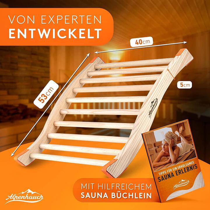 Immagine prodotto Alpenhauch Schienale per sauna in legno naturale Set di 2