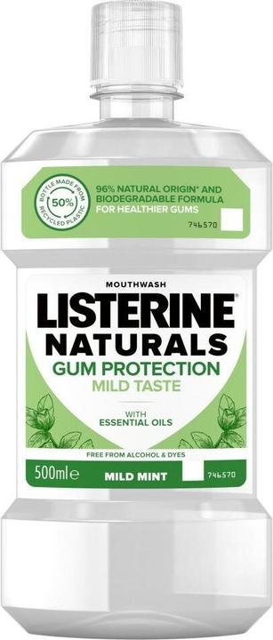 Listerine Naturals Gum Protection Mild Taste Mouthwash (500 ml, Mundwasser)