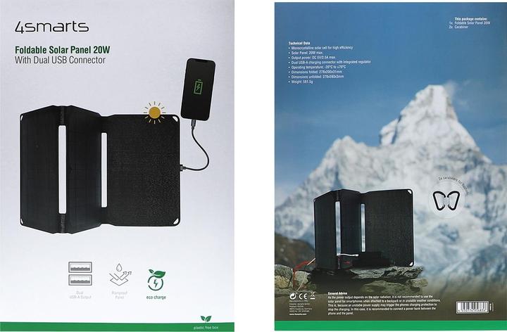 Actual product image 4smarts Solar panel VoltSolar (20 W, 0.64 kg)