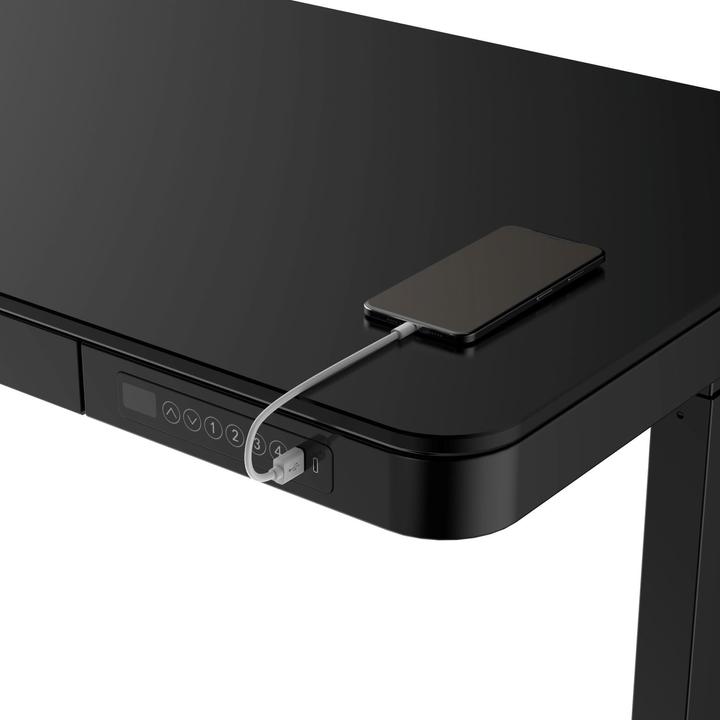 Actual product image Activejet Schreibtisch mit elektrischer Höhenverstellung 140x70 ET119W-C schwarz