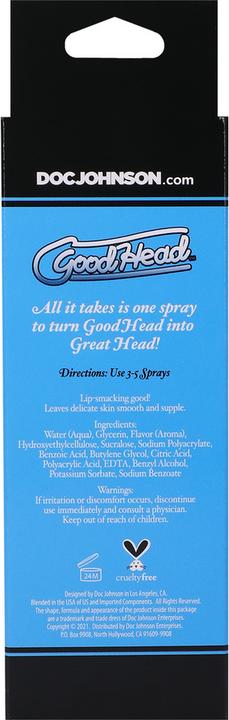 Actual product image Doc Johnson GoodHead™ Juicy Head Dry Mouth Spray - Cotton Candy (59 ml)