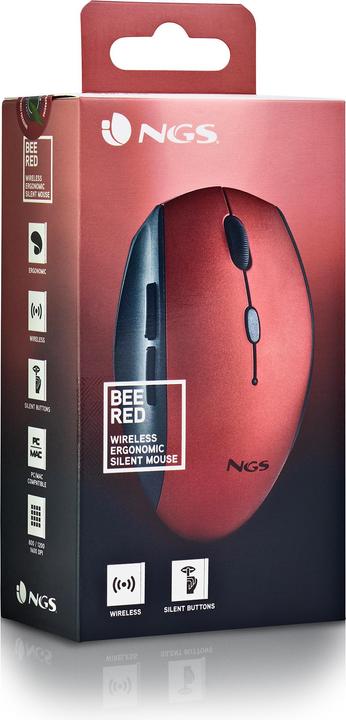 Produktbild NGS Souris Sans Fil Bee (Rouge) (Kabellos)