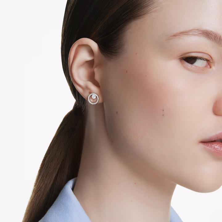 Image du produit Swarovski Constella Clous d'oreille ronds blancs (Métal Swarovski)