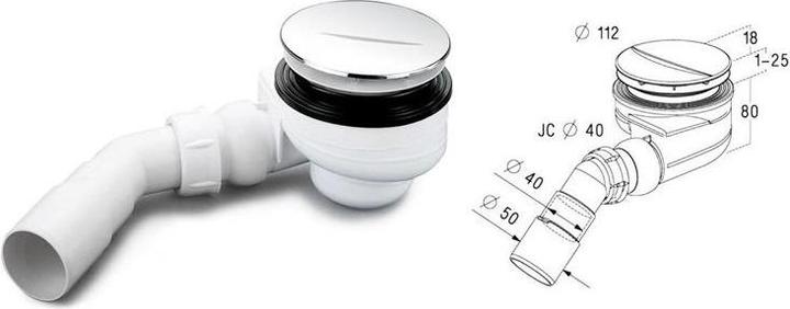 Nicol Drain Pour Plateaux De Douche Turboflow Tb90s