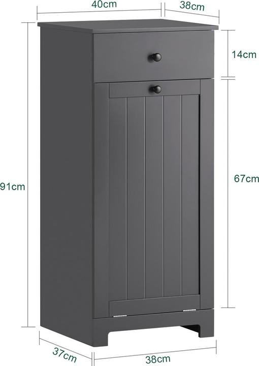 Actual product image SoBuy Laundry cupboard with laundry bag