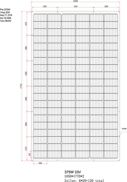 Image du produit Autosolar Panneau solaire (375 W, 5 kg)