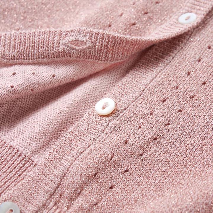 Produktbild VidaXL Kinder-Strickjacke Zartrosa 128,Material: 97 % Baumwolle. 3 (128)